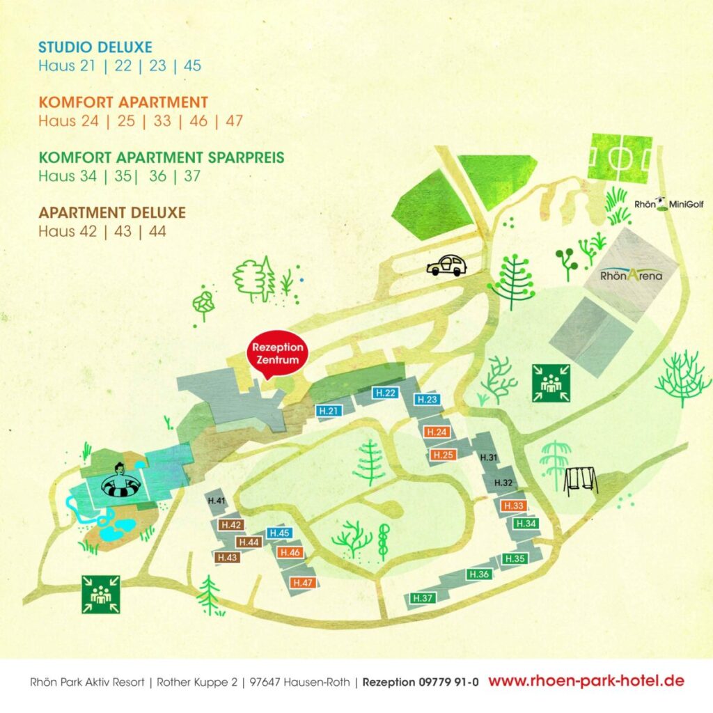 Übersicht Zimmer Rhön Park Hotel