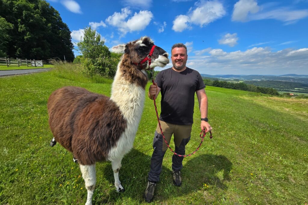 Lama Wanderung im Rhön Park Aktiv Resort